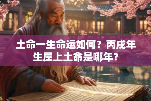 土命一生命运如何？丙戌年生屋上土命是哪年？