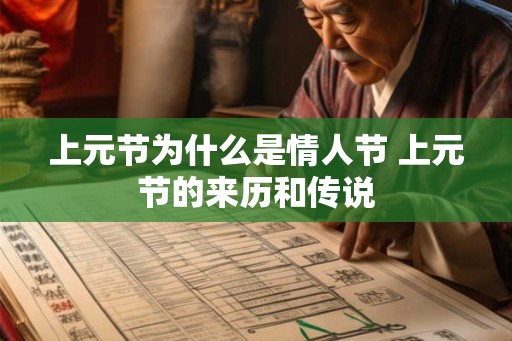 上元节为什么是情人节 上元节的来历和传说