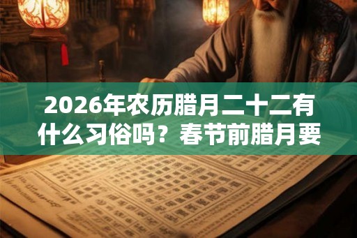 2026年农历腊月二十二有什么习俗吗？春节前腊月要做哪些准备？