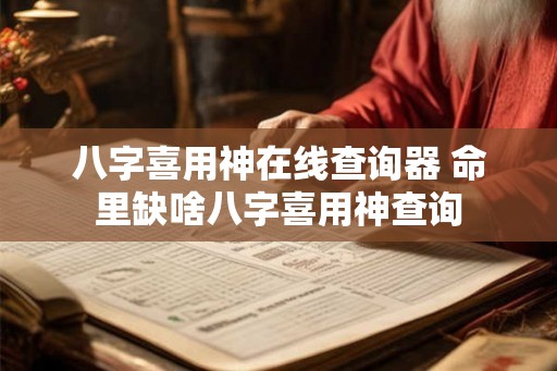八字喜用神在线查询器 命里缺啥八字喜用神查询
