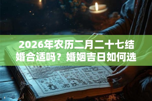 2026年农历二月二十七结婚合适吗？婚姻吉日如何选择？