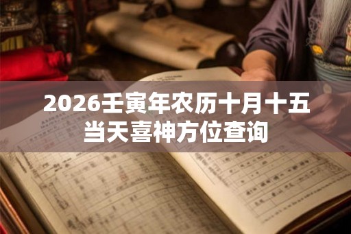 2026壬寅年农历十月十五当天喜神方位查询