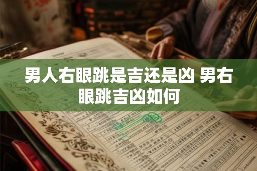 男人右眼跳是吉还是凶 男右眼跳吉凶如何