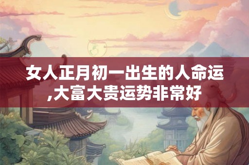 女人正月初一出生的人命运,大富大贵运势非常好