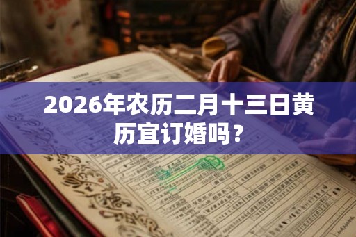 2026年农历二月十三日黄历宜订婚吗？