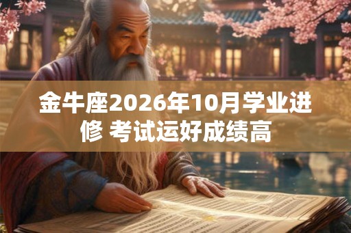 金牛座2026年10月学业进修 考试运好成绩高