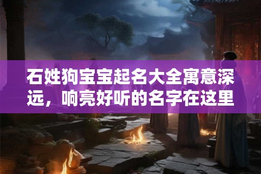 石姓狗宝宝起名大全寓意深远，响亮好听的名字在这里！