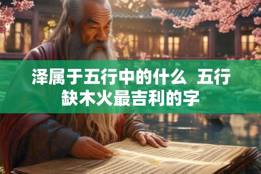 泽属于五行中的什么  五行缺木火最吉利的字