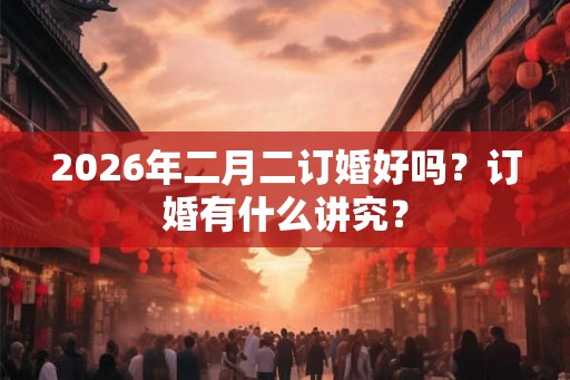 2026年二月二订婚好吗？订婚有什么讲究？