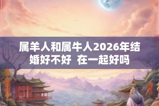 属羊人和属牛人2026年结婚好不好 在一起好吗 属羊人和属牛人2026年结婚好不好 在一起好吗