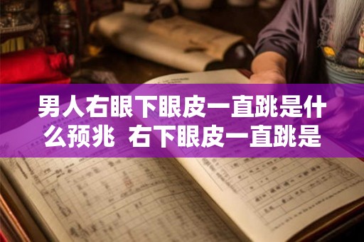 男人右眼下眼皮一直跳是什么预兆 右下眼皮一直跳是吉是凶 男人右眼下眼皮一直跳是什么预兆 右下眼皮一直跳是吉是凶
