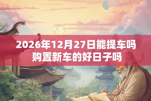 2026年12月27日能提车吗 购置新车的好日子吗
