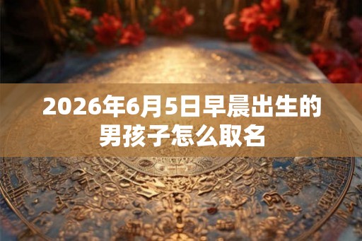 2026年6月5日早晨出生的男孩子怎么取名