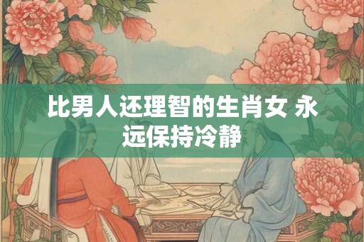 比男人还理智的生肖女 永远保持冷静