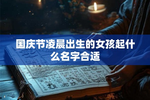 国庆节凌晨出生的女孩起什么名字合适