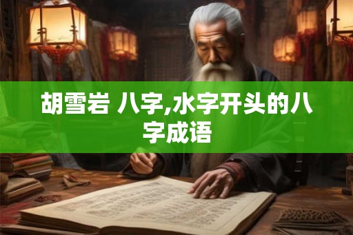 胡雪岩 八字,水字开头的八字成语