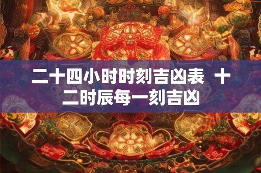 二十四小时时刻吉凶表  十二时辰每一刻吉凶