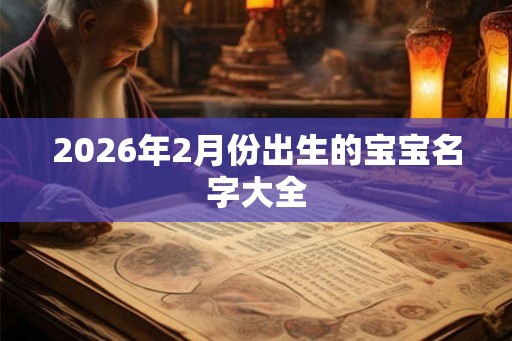2026年2月份出生的宝宝名字大全