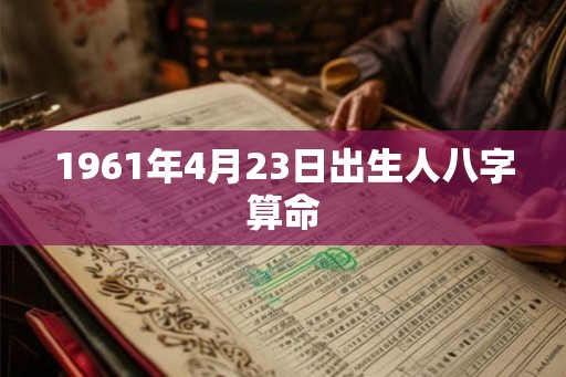 1961年4月23日出生人八字算命