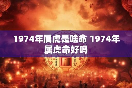 1974年属虎是啥命 1974年属虎命好吗