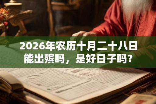 2026年农历十月二十八日能出殡吗，是好日子吗？
