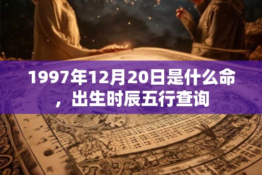 1997年12月20日是什么命，出生时辰五行查询