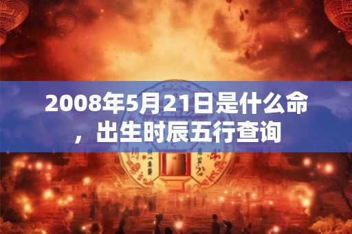 2008年5月21日是什么命，出生时辰五行查询
