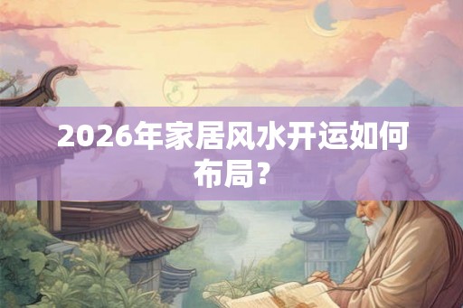2026年家居风水开运如何布局？