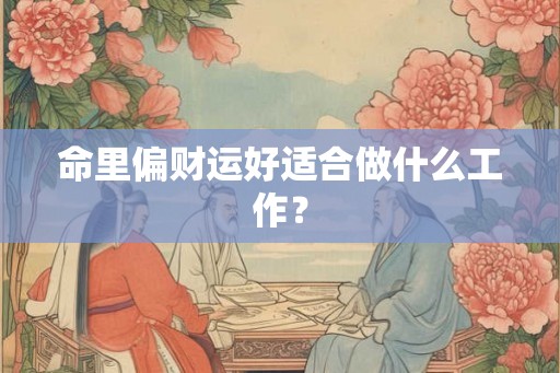 命里偏财运好适合做什么工作? 命里偏财运好适合做什么工作?