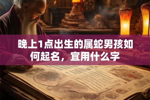 晚上1点出生的属蛇男孩如何起名，宜用什么字
