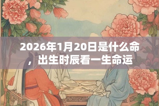 2026年1月20日是什么命，出生时辰看一生命运