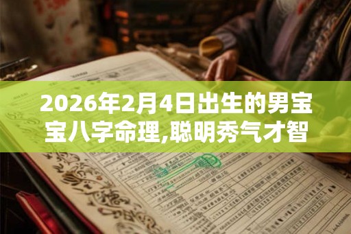 2026年2月4日出生的男宝宝八字命理,聪明秀气才智有余
