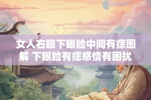 女人右眼下眼睑中间有痣图解 下眼睑有痣感情有困扰