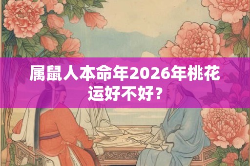 属鼠人本命年2026年桃花运好不好？