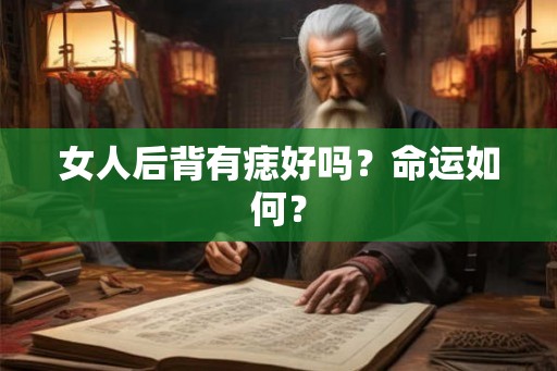 女人后背有痣好吗？命运如何？