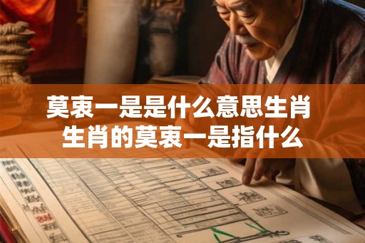 莫衷一是是什么意思生肖 生肖的莫衷一是指什么