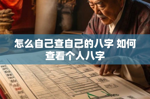 怎么自己查自己的八字 如何查看个人八字