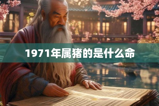 1971年属猪的是什么命