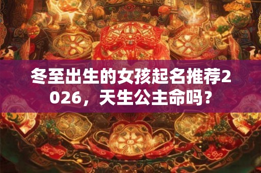 冬至出生的女孩起名推荐2026，天生公主命吗？