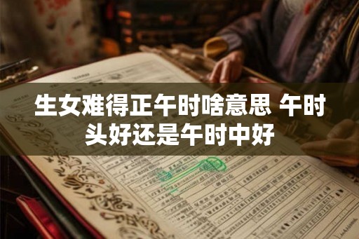 生女难得正午时啥意思 午时头好还是午时中好