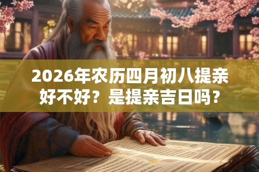 2026年农历四月初八提亲好不好？是提亲吉日吗？