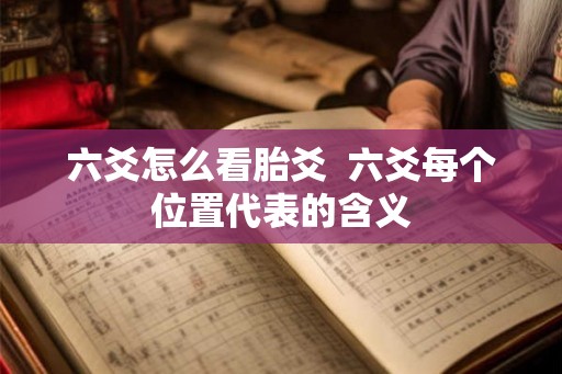 六爻怎么看胎爻 六爻每个位置代表的含义 六爻怎么看胎爻 六爻每个位置代表的含义