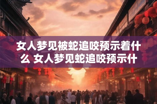 女人梦见被蛇追咬预示着什么 女人梦见蛇追咬预示什么