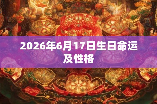 2026年6月17日生日命运及性格