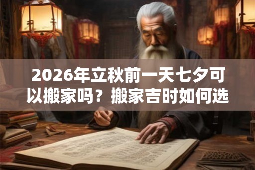 2026年立秋前一天七夕可以搬家吗?搬家吉时如何选择? 2026年立秋前一天七夕可以搬家吗?搬家吉时如何选择?