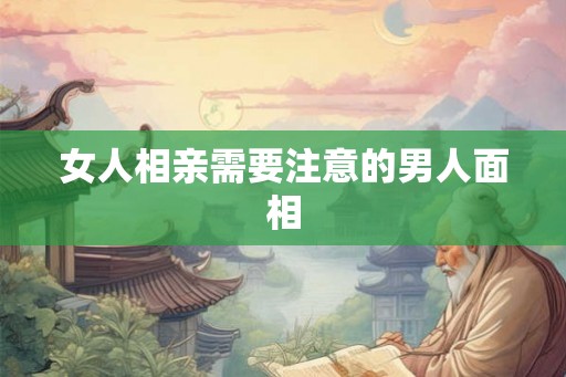 女人相亲需要注意的男人面相