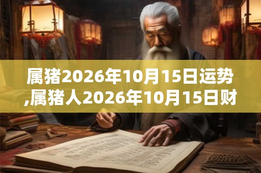 属猪2026年10月15日运势,属猪人2026年10月15日财运,生肖猪2026年10月15日运势 属猪2026年10月15日运势,属猪人2026年10月15日财运,生肖猪2026年10月15日运势