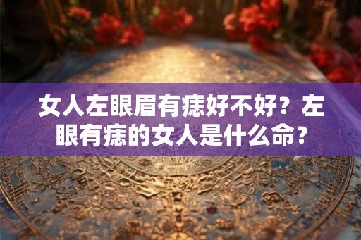 女人左眼眉有痣好不好？左眼有痣的女人是什么命？