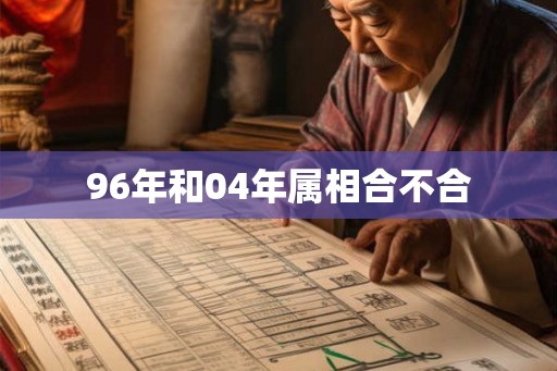 96年和04年属相合不合