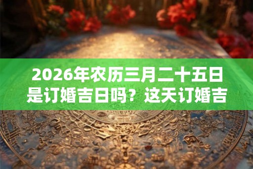 2026年农历三月二十五日是订婚吉日吗？这天订婚吉利吗？